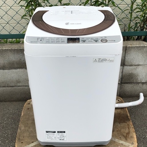 シャープ　2014年製　全自動洗濯機 7.0kg ES-A70E9-N　中古品　動作OK♪　JM3780)【取りに来られる方限定】