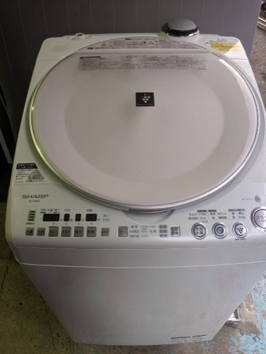 若者の大愛商品 全自動洗濯機 北九州市内福岡市内配達無料SHARP 8kg 2011年製 ES-TX800 洗濯機