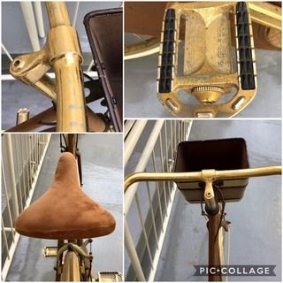 超貴重！シルエットセリーヌ CELINE ブリヂストン 限定30台 古畑任三郎 使用モデル 24Kメッキ レザー シティーサイクル 自転車 1984年 当時30万円 珍品 ヴィンテージ 激レア 中古