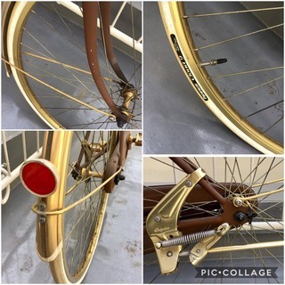 超貴重！シルエットセリーヌ CELINE ブリヂストン 限定30台 古畑任三郎 使用モデル 24Kメッキ レザー シティーサイクル 自転車 1984年 当時30万円 珍品 ヴィンテージ 激レア 中古