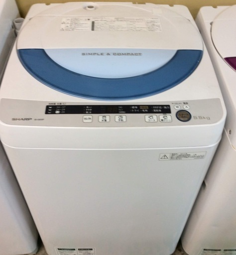 【送料無料・設置無料サービス有り】洗濯機 2015年製 SHARP ES-GE55P-A 中古