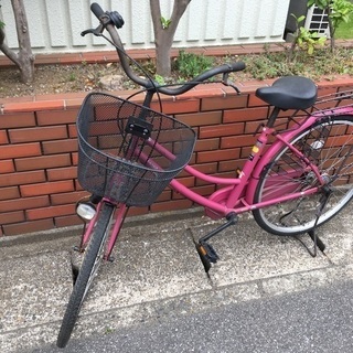 26インチ 中古自転車 ピンク-2