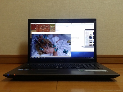 【けっこうきれい】Windows10 i7 SSD + HDD ブルーレイ搭載 大画面高解像度ノートパソコン 新品バッテリー 麻雀、将棋ソフト付き！  USBマウスプレゼント中 (17.3型 クアッドコア Office2016)