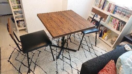 【6/8値下げ】KELT カフェテーブル (椅子2脚付き)