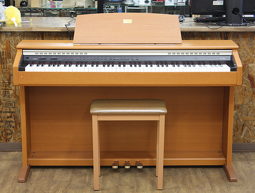 (Y)北大前! 札幌 引取 CASIO/カシオ CELVIANO/セルビアーノ 電子ピアノ 88鍵盤 2007年製 AP-45C 椅子付き ライトブラウン