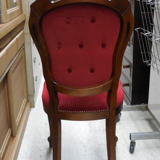 ダイニングチェア 2脚 猫脚 アンティーク調 ヨーロッパ 布張り ファブリック 猫足 クラシック 札幌市西区西野　　　