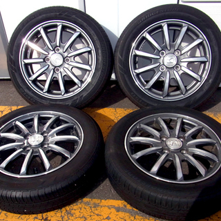 N-WGN カスタム 純正ホイール★155/65R14 エコピア 15年製 PCD 100 4H +40★ワゴンR N-BOX