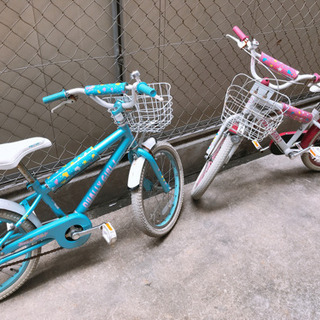 【決まりました】子供用自転車１８インチ  ２台で3000円  １...