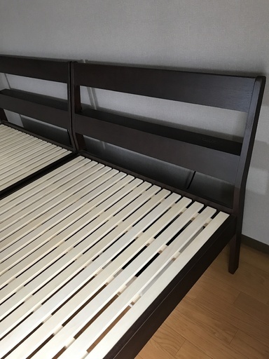 オーク材シングルベッド