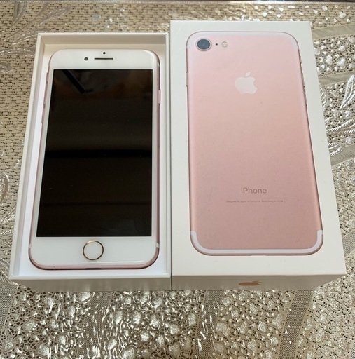 ☆セール中☆iPhone7 画面割れ無 ローズゴールド SIMロック 解除済み