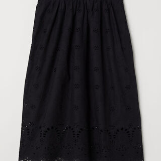 H&M イギリス刺繍スカート 黒　XS