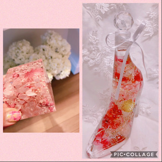 クリスタルアートリウムとハイヒールハーバリウムのセット🎀