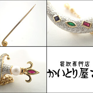 E211 K18 剣 ブローチ D1.15ct RSE0.62ct 16.9g ダイヤ ルビー 