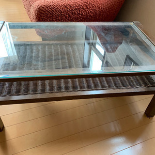 アジアンガラスローテーブル