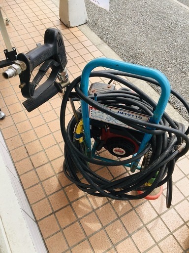 ジャンク品】【中古品】レッキス 自吸式エンジンタイプ高圧洗浄機
