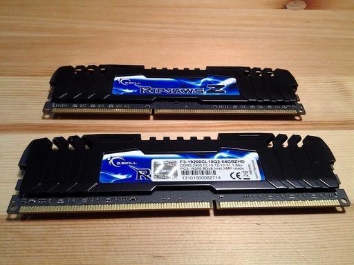 値下げ☆ G.SKILL メモリー 16GB DDR3-2400 (PC3-19200) F3-19200CL10Q2-64GBZHD