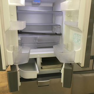 2009年製 SHARP プラズマクラスター 464Lフレンチドア冷蔵庫 SJ-KF46R