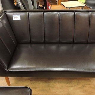 (Y)北大前! 札幌 引取 uniko/ウニコ 2人用ソファ WYTHE/ワイス アーム ブラック