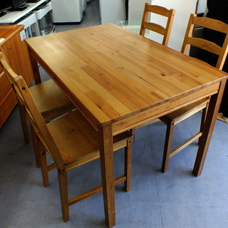 PayPay可 手稲リサイクル JOKKMOKK ヨックモック テーブル＆チェア4脚   ￥9,000-