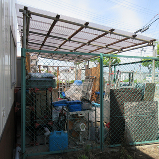 単管で作った屋根 分解して、持って帰って頂ける方に！