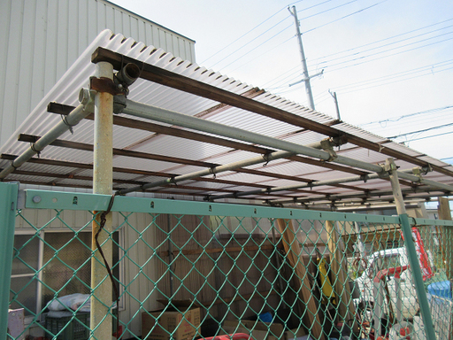 単管で作った屋根 分解して、持って帰って頂ける方に！