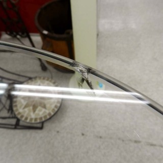 訳あり ガラステーブル ビーンズ型 高さ75cm☆ PayPay(ペイペイ)決済