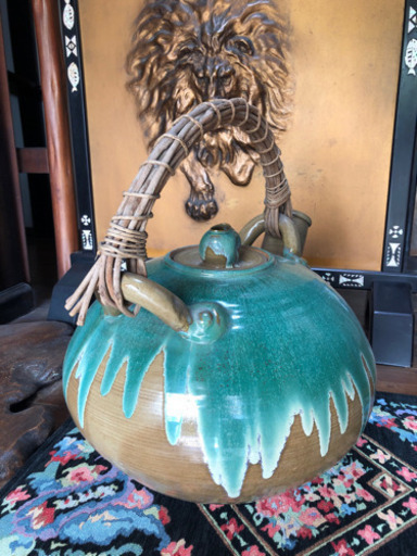 巨大急須40㎝×50㎝上野焼？