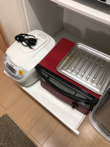 収納棚  電子レンジ  炊飯器  トースター