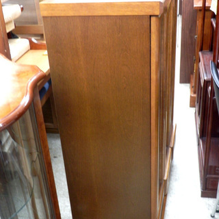 PayPay対応 木製キャビネット ガラス扉 飾り棚 本棚 食器棚 サイド