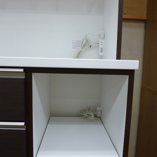レンジボード キッチンボード 食器棚 キッチン収納 ブラウン コンセント二箇所付き☆ PayPay(ペイペイ)決済可能 ☆ 札幌市 清田区 平岡