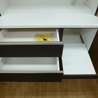 レンジボード キッチンボード 食器棚 キッチン収納 ブラウン コンセント二箇所付き☆ PayPay(ペイペイ)決済可能 ☆ 札幌市 清田区 平岡