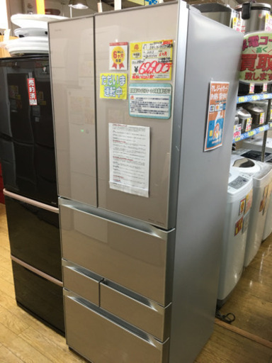 6/9 値下げ　2013年製 TOSHIBA 東芝 VEGETA 510Lフレンチドア冷蔵庫 GR-F51FXV ガラス扉