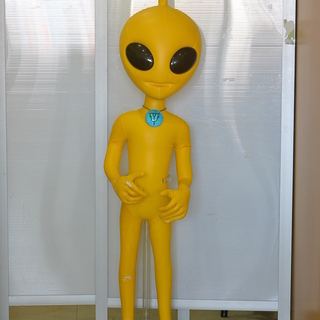 日清　U.T.　宇宙人 大きい 等身大 宇宙人 日清 U.T. UFO くねくねフィギュアフィギュア