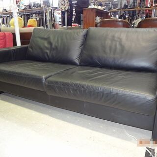 モノ市場 東海店】BoConcept ボーコンセプト 2人掛けレザーソファ ブラック