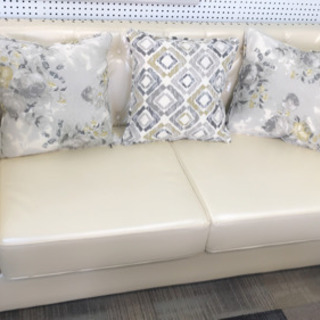 本革製 チェスターフィールド調３Pソファー 