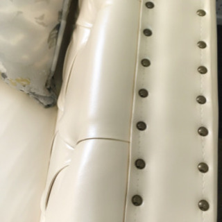 本革製 チェスターフィールド調３Pソファー 