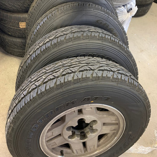 215/80r16 夏タイヤホイールセット バリ山 2018年製 プラド等② 