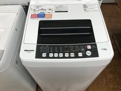 【未使用品】全自動洗濯機　ハイセンス　HW-E5502　2019年製　5.5kg