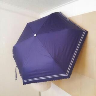 新品　UVカット99% 　イカリマークネイビー折り畳み日傘　晴雨兼用