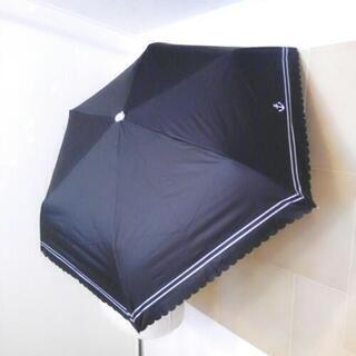 新品　UVカット99% 　イカリマークブラック折り畳み日傘　晴雨兼用