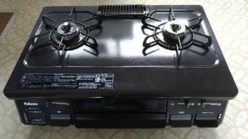 ガスコンロ プロパン Paloma IC-N86B-R グリル未使用 美品 右大火力
