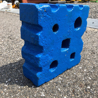 蜂の巣 アンビル 作業台 20kg/20×20cm/厚み8cm 金床 鍛冶屋 古道具 ハンマー台 ハチの巣 定盤 青