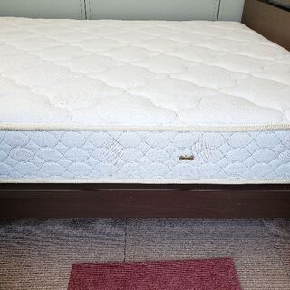 早い者勝ち‼️美品★高級フランスベッド‼️クイーンサイズ フレーム マットレス セット☆宮 照明 コンセント 付き 