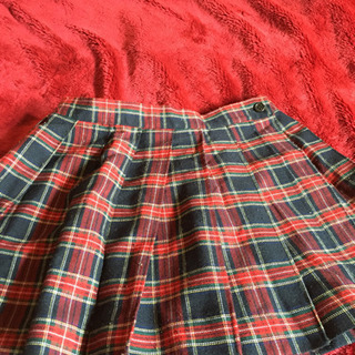 赤黒チェック巻きスカート
