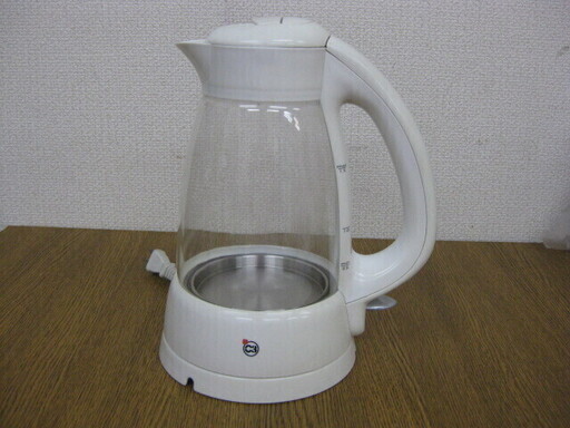C3 コードレスガラスケトル D040 1.7L ホワイト 電気ポット
