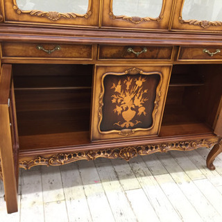 東区 和白 西洋アンティーク キャビネット 0606-2