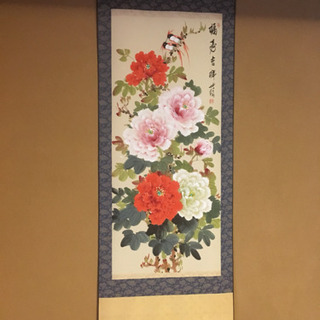 掛け軸 1本 ぼたん