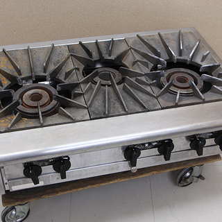 厨房 業務用 3口ガスコンロ  (6UJ537akwx)