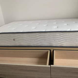 Granz(グランツ)　シングルベッド　モズ キャビネットタイプ引出し付き シングル 3ゾーンポケットコイル マットレス