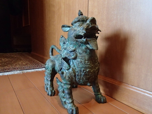 獅子 狛犬 置物 オブジェ 骨董 骨董品 古美術 - 広島県のその他